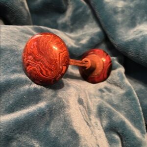 Elegant Brown Swirl Decorative Knob